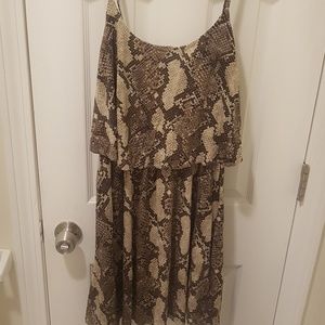 Snake skin pattern dress